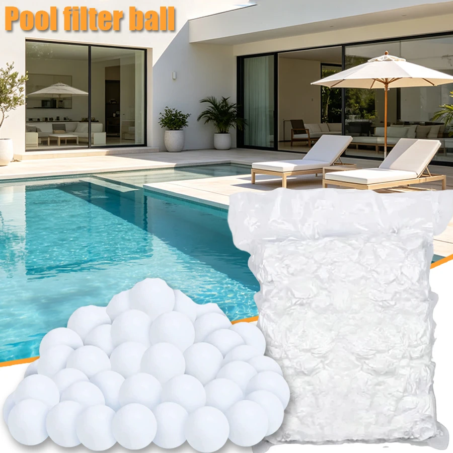 500g Pool Polyester Fiber Filter Media Balls, Reusable Swimming Pool Filter Balls for Sand Filter Pump, Pool