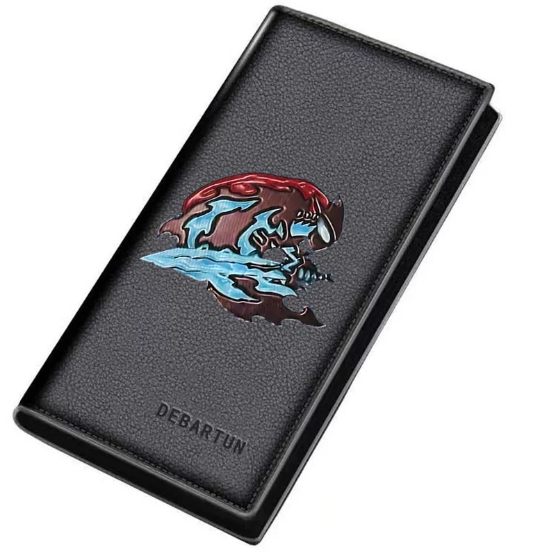 Fiery ice-like creature illustration. Dark image. Men's Long Wallets Business Stylish Printing Design Casual Use Christmas Valen
