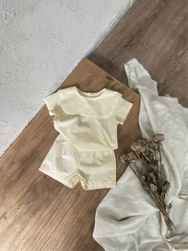 2026 Summer New Baby Short Sleeve Clothes Set Infant Girl Cotton Large Lapel T Shirts + Shorts 2pcs Suit Toddler Casual Outfits - Image 5