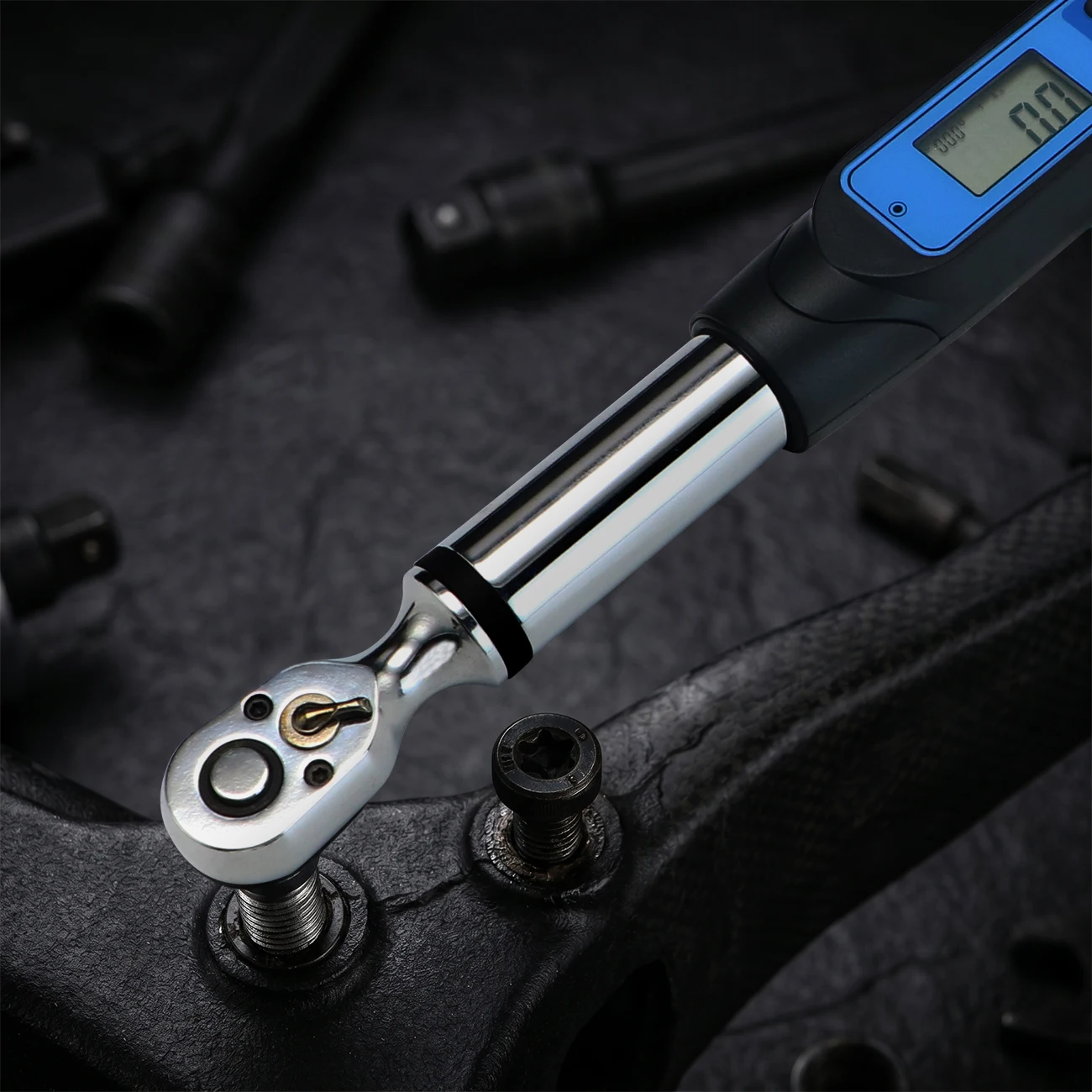 AWE Electronic Digital Torque Angle Wrench 1/4'' 3/8'' USB Chargable Peak Preset Real-time Mode Automotive Mechanical Tool