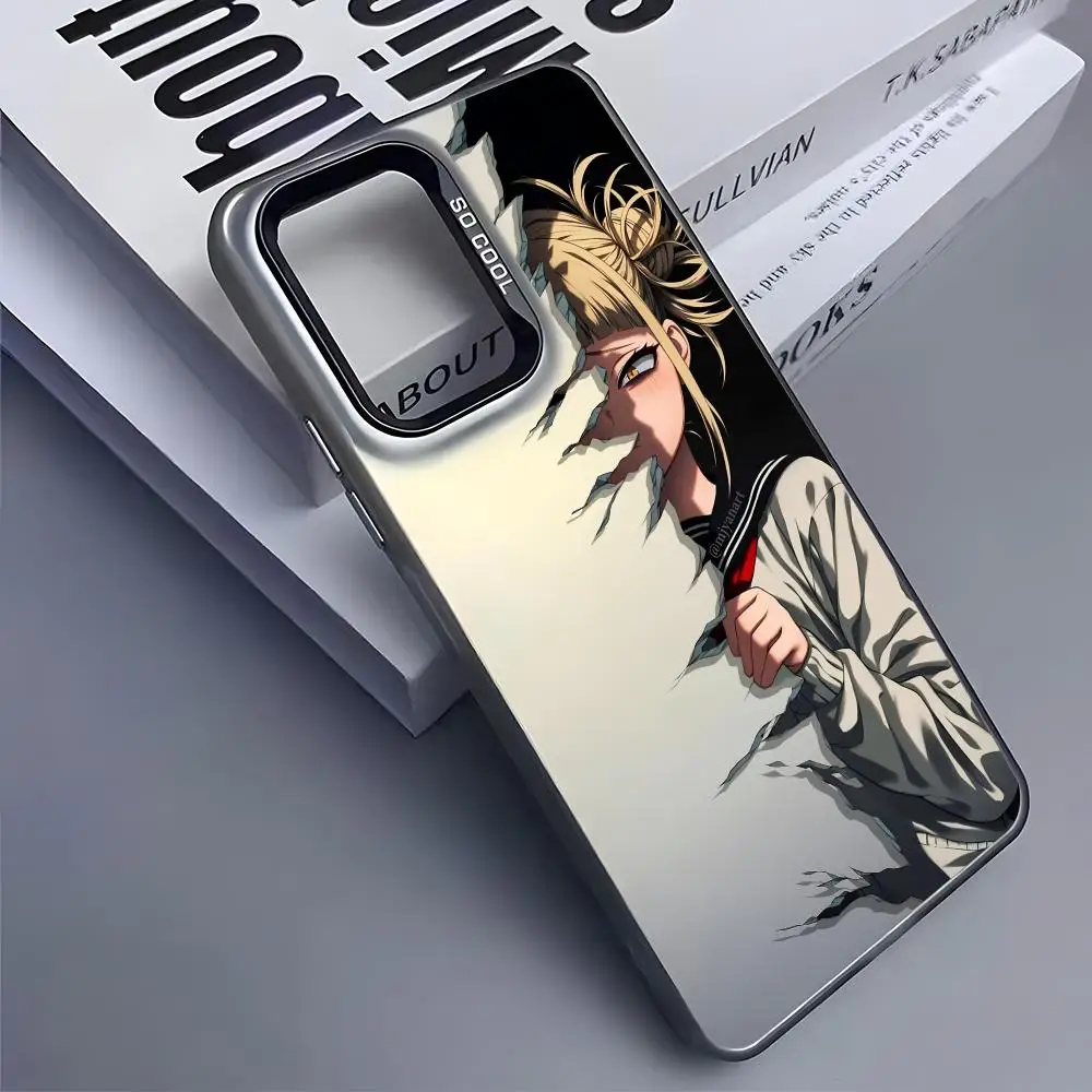 Custodia per telefono Himiko Toga A-Academia Hero per Samsung Galaxy S25 Edge S24 S23 S22 S21 S20 Ultra Funda Custodia per telefono in silicone argento