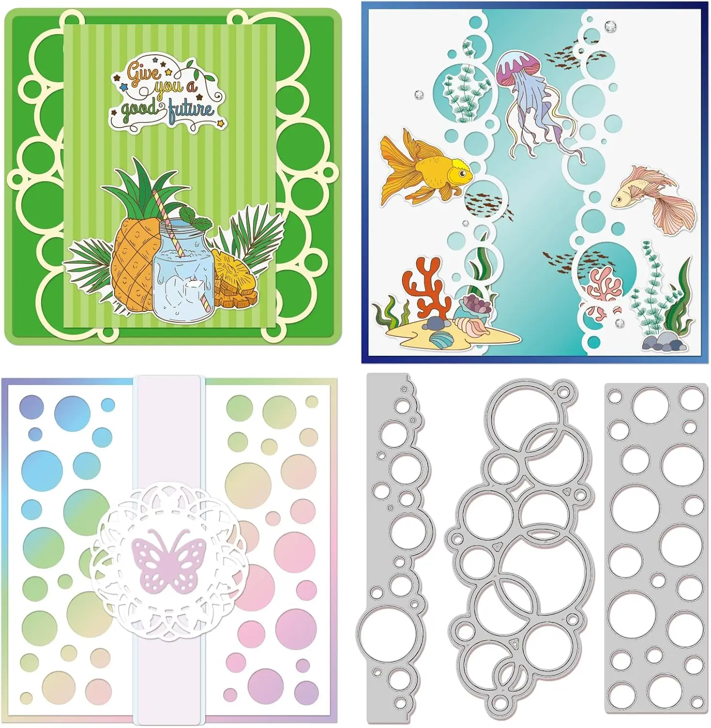 Bubble Embossing Template Frame Carbon Steel Border Edge Die Cuts for Scrapbooking Card DIY Craft Decoration