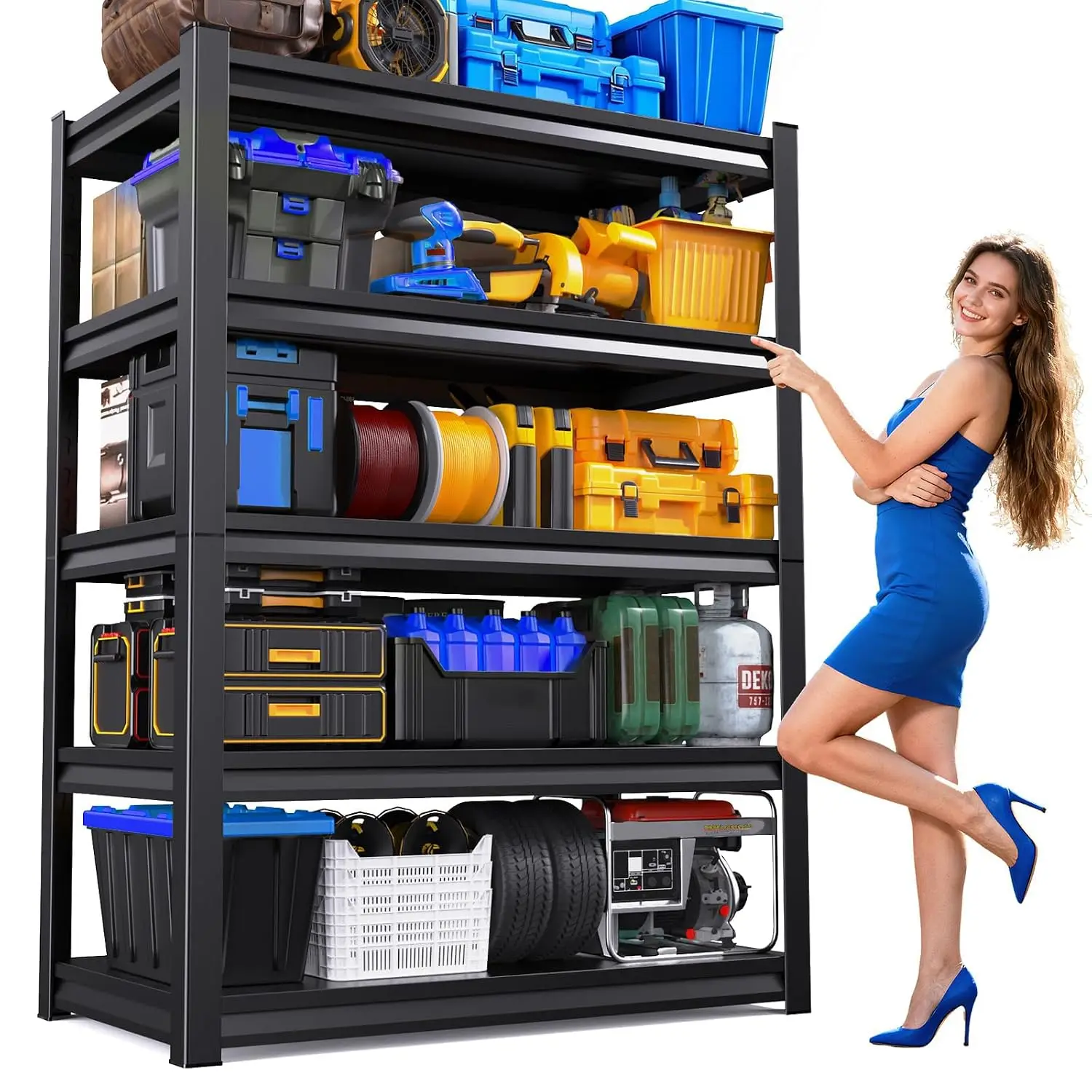 

Garage Shelving;3000Lbs Garage Shelves;5-Tier Storage Shelves;Adjustable Heavy Duty Metal Garage Shelving, Customized