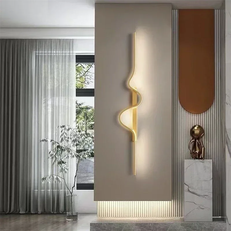 Imagem -02 - Nordic Led Wall Lamp For Home Decoration Simples Design Sconce Luminária Luminária Brilho Cabeceira Quarto Sala de Estar Escadas