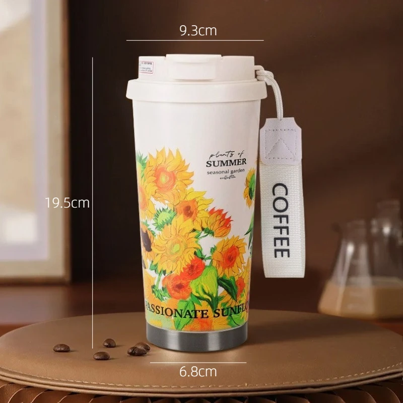 الفولاذ المقاوم للصدأ بهلوان فراغ قوارير معزول فناجين القهوة مانعة للتسرب غطاء السفر القدح ل كوب قارورة عازلة للشاي زجاجة ماء حراري #6