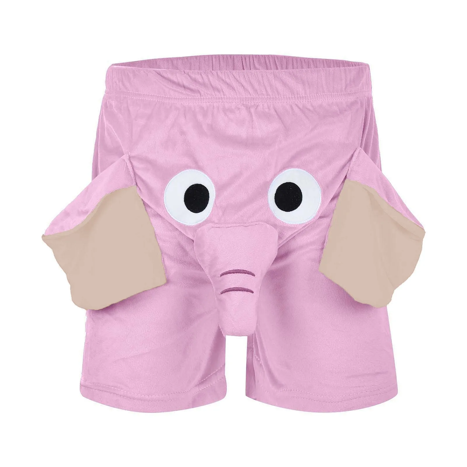 Men Boxer Briefs Funny Cartoon Elephant Long Penis Pouch Underpants Bulge Loose Comfortable Novelty Hombre Underwear Shorts Male