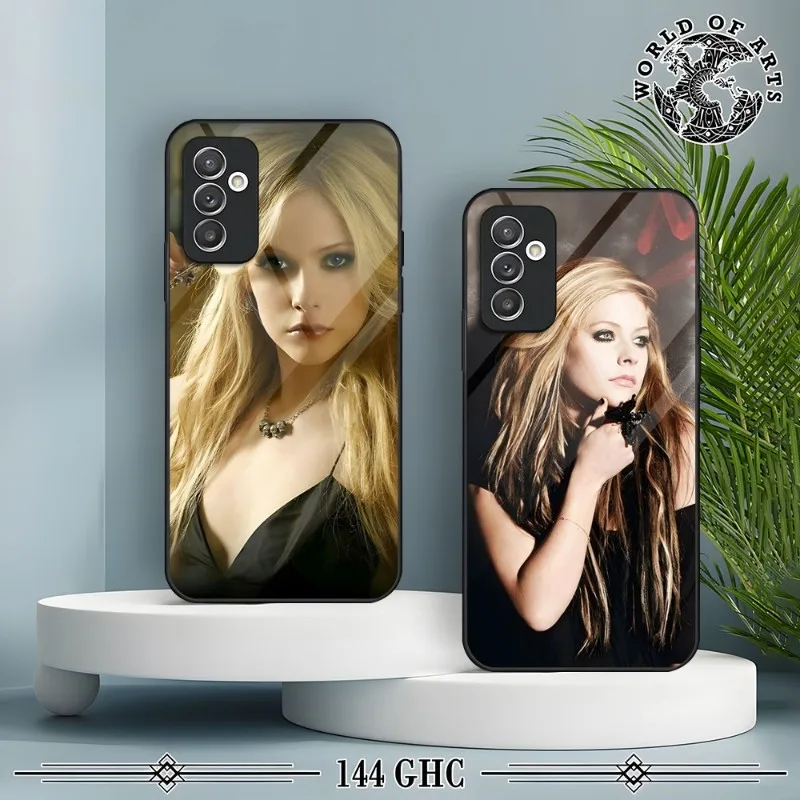 Singer Avril Ramona Lavigne Phone Case For Samsung A12 A21 A21 A20 A32 A52 A71 A51 A40 A10 A72 A30 A32 A81 Glass Design Cover