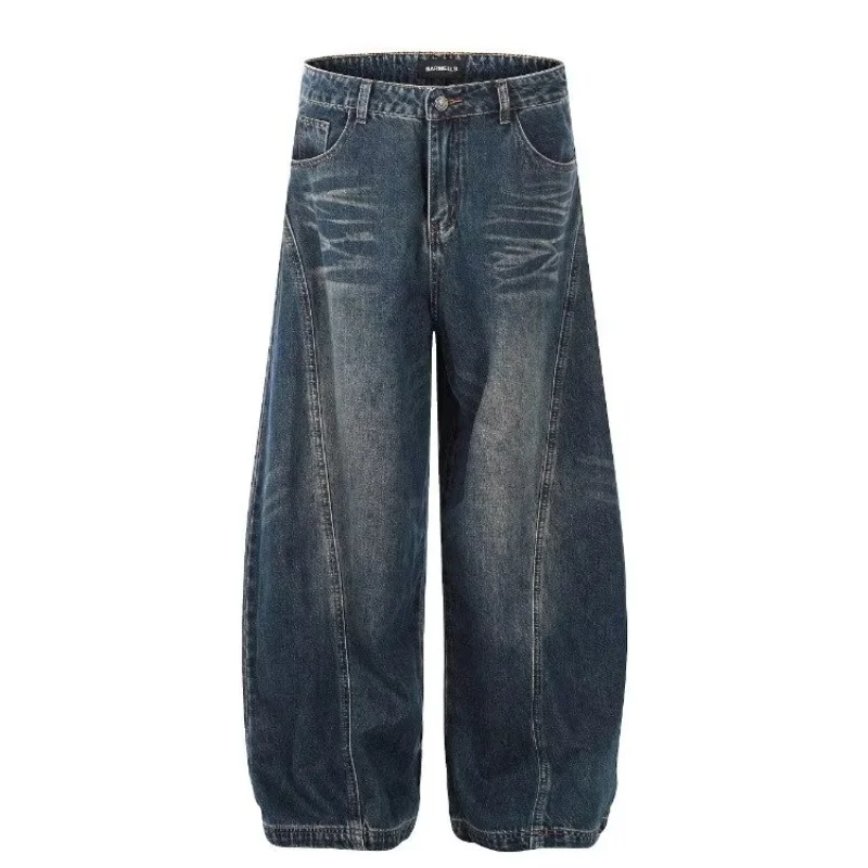 

Vintage Jeans for Men Women Wide Leg Sweatpants Baggy Jeans Trousers Korean Loose Fit Denim Pants Streetwear Floor Length Pants
