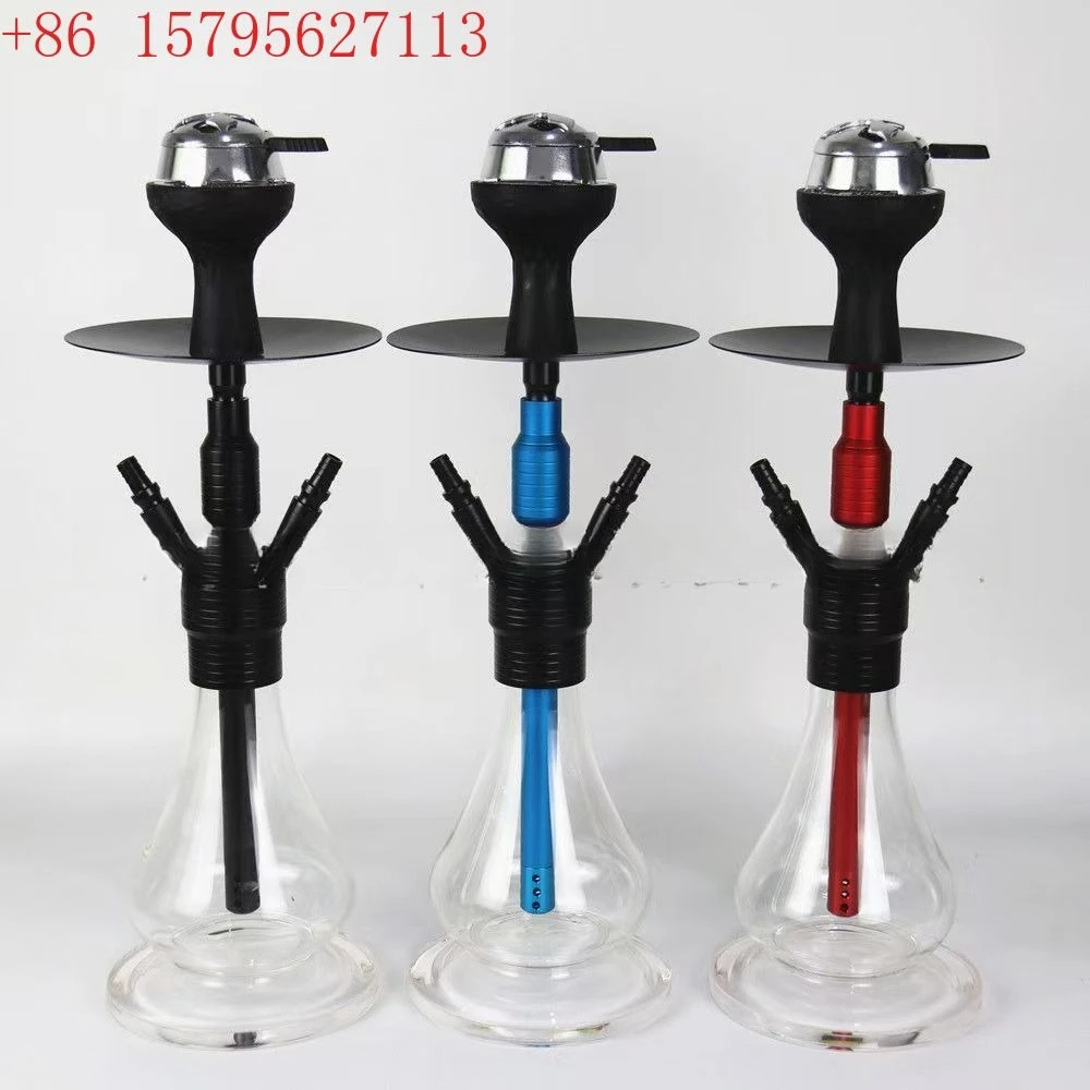 Aluminum alloy hookah medium double tube hookah can be lit