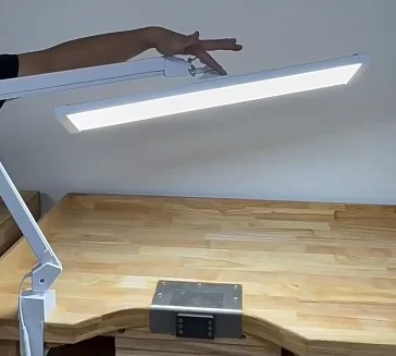 Professional 45W LED Working Light Jewelry Workbench Clamp Lamp Touch Control Adjustable Dimming CCT 3000K-6500K for Jewelry