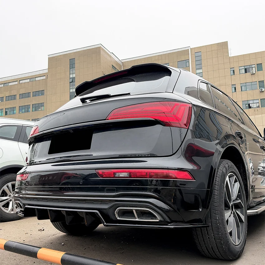 Для Audi Q5 FY Sline 2021-2024: Задний бампер, диффузор, сплиттер, спойлер, накладка на бампер, обвес, аксессуары для автомобиля