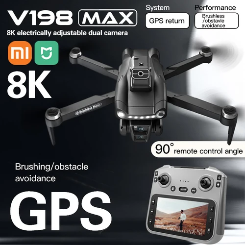Xiaomi Mijia V198MAX Drone láser para evitar obstáculos fotografía aérea 8K 5G cámara profesional HD Quadcopter plegable sin escobillas