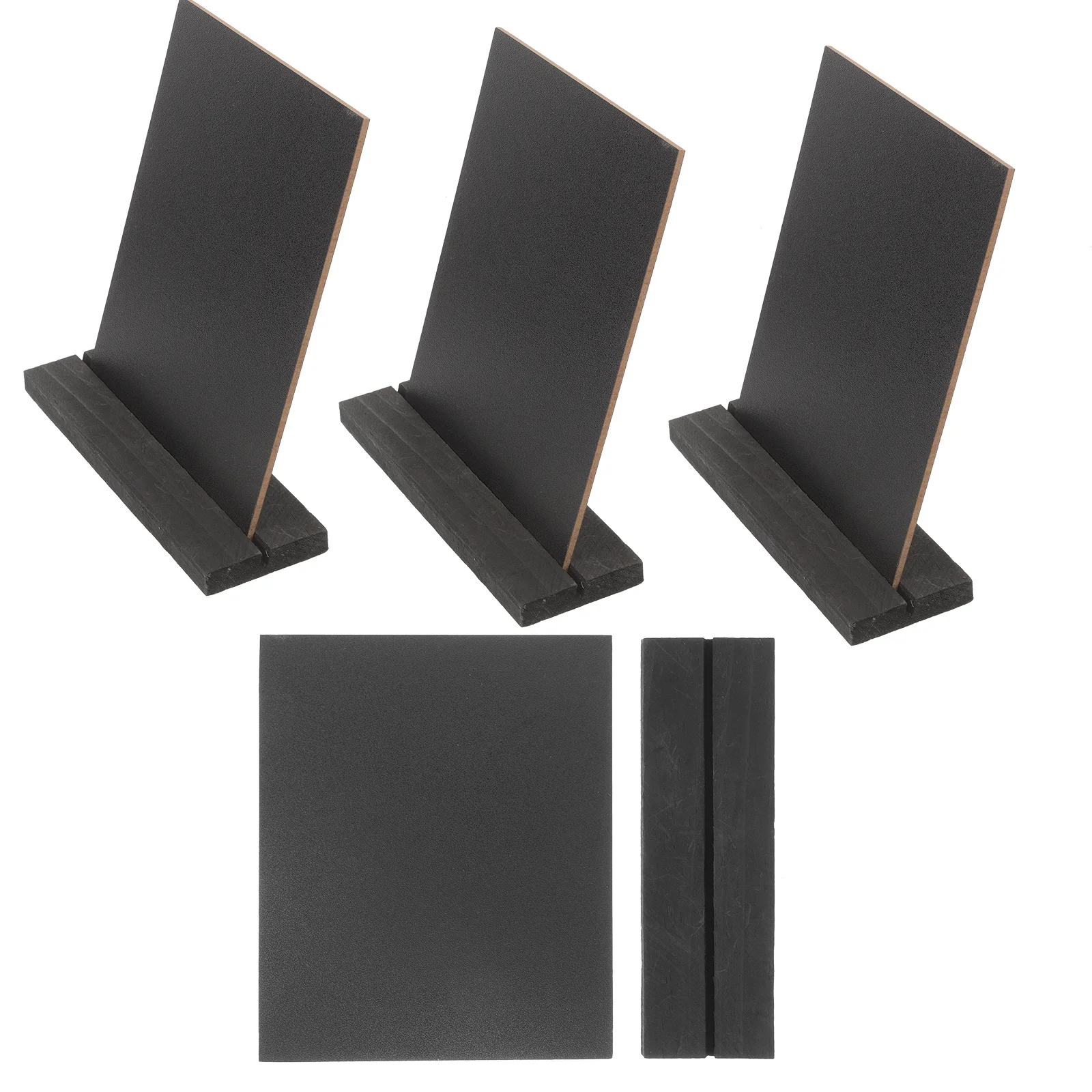 4 قطعة سبورة سوداء على الوجهين مع قاعدة صلبة لوحة كتابة إبداعية للمنزل المطبخ ديكور غرفة نوم سبورة صغيرة الوقوف ل #3