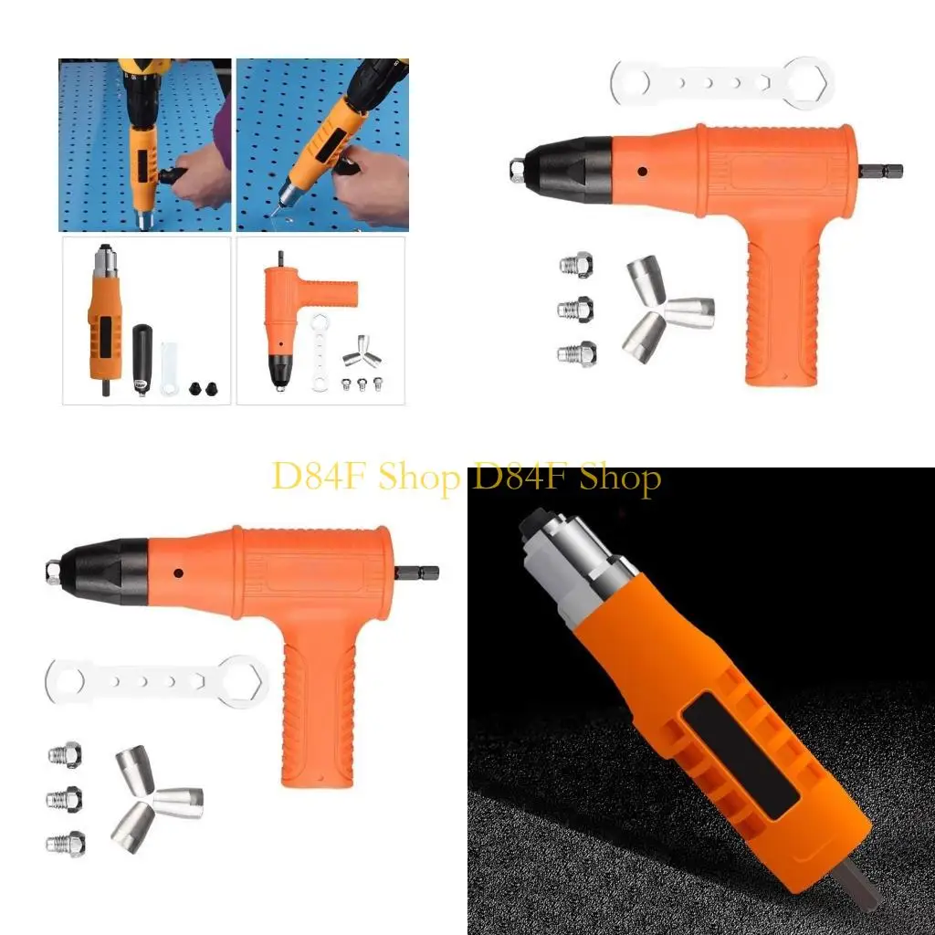 

D84f Заклакование Guns Адаптер Электрические заклепки Головы складывают беспроводные заклепки