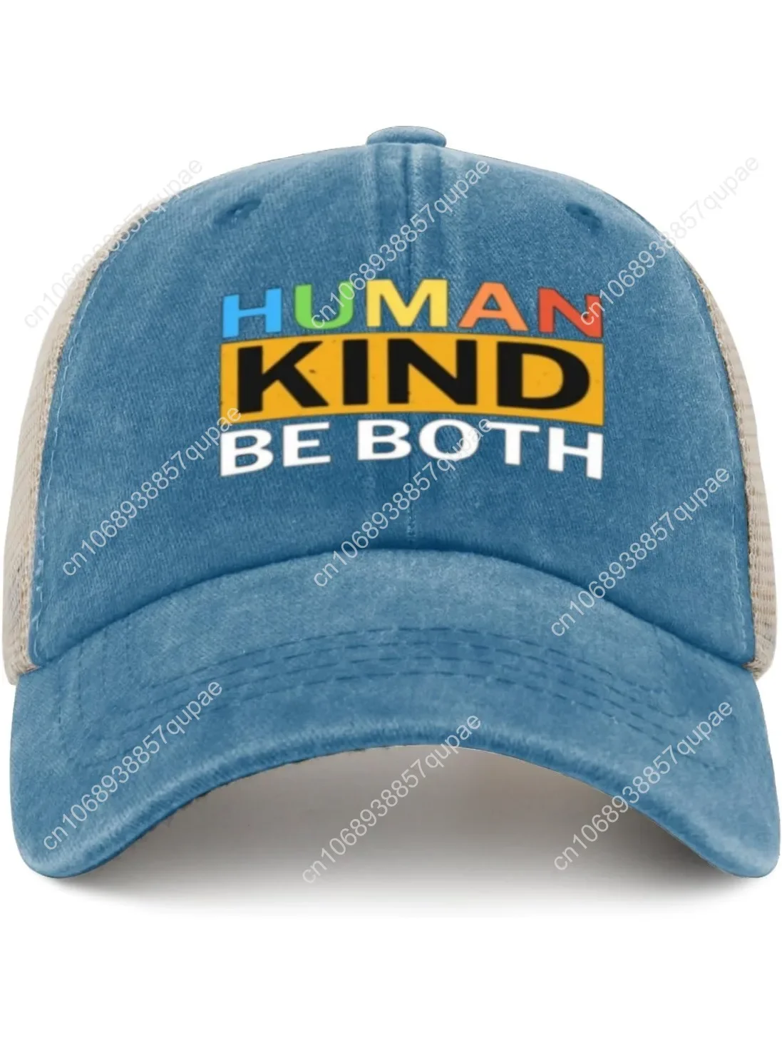 

Human Kind Be Both Hat for Womens Fashion Running Hats for Men AllBlack Cycling Cap Vintage for Singers