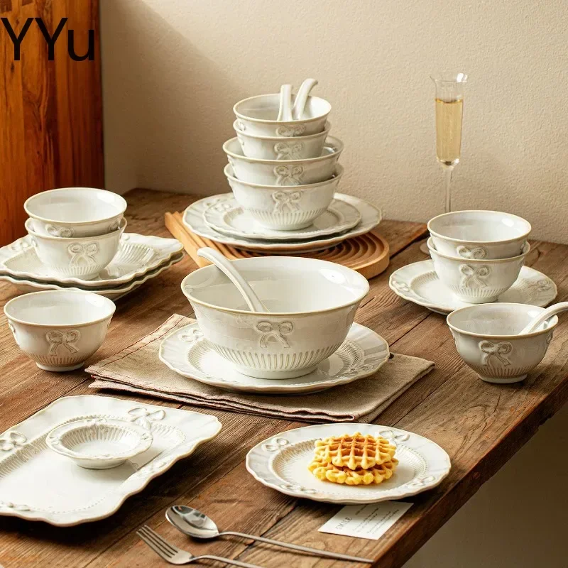 Modern Full Set Dinner Sets Friendly Aesthetic Luxury Ceramic Dinnerware Sets Kitchen Italian Vajilla Porcelana Dinner Set