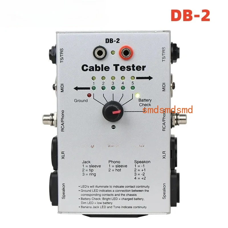 DB-2 Multi audio cable tester Audio cable measuring line test cable tester instrument sound engineering assistant