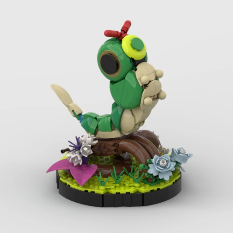477-teiliger Beliebter Anime Poke Caterpie Modellbausatz DIY Niedliche Tiere Kreative Montage-Spielzeuge Geschenke