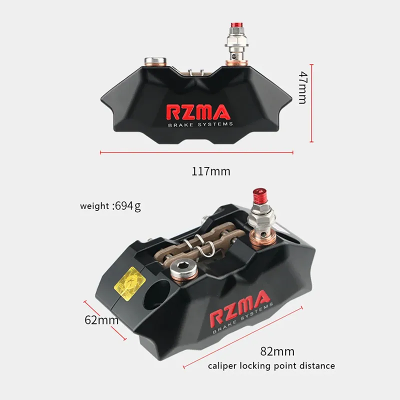 Universale 82mm Pinza Freno Moto + 200mm/220mm Pompa Freno A Disco Staffa Adattatore Per Yamaha Aerox MBK Nitro BWS 100 Jog 50 rr