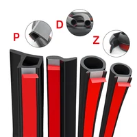 Tira de sellado de puerta de coche tipo forma P Z D, aislamiento acústico de goma EPDM, sello de coche insonorizado antipolvo, adhesivo fuerte de 5/10M