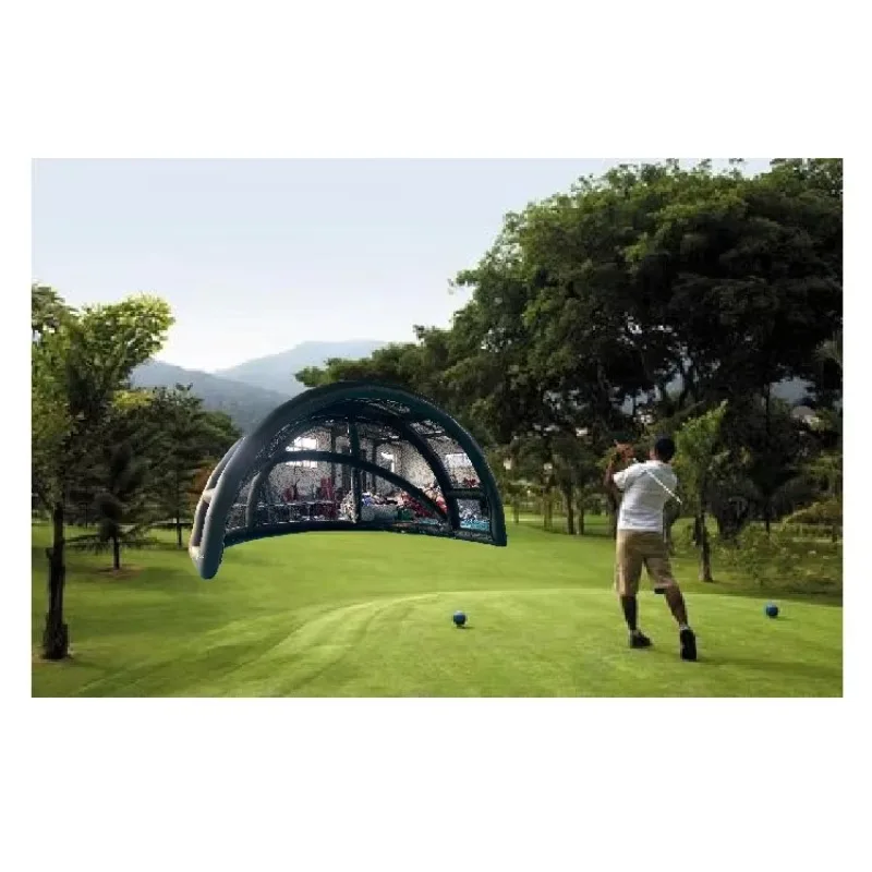 2027   Inflatable Golf Hitting Cage Target Practice Net with Complete Framework Outdoor Backstop Sport