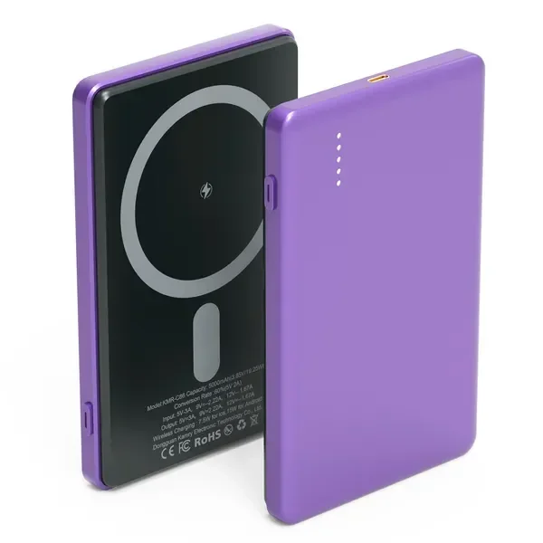 2 In 1 5000mAh MagSafe WirelPower Bank PD20W Magnetic Fast Portable Phone Fit for IOS Phone 15 14 13 12 Series And More