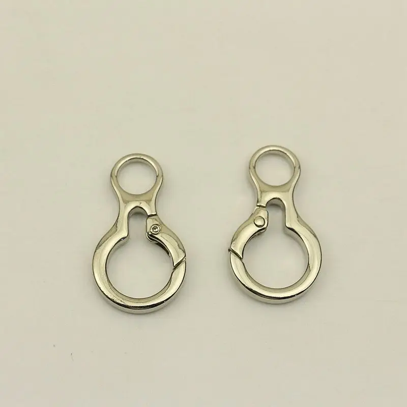 20pcs 8-shaped Gourd Buckle Open Spring Ring Connection Clasp DIY Bag Chain Hook Key O Rings Pendant Hang Buckles