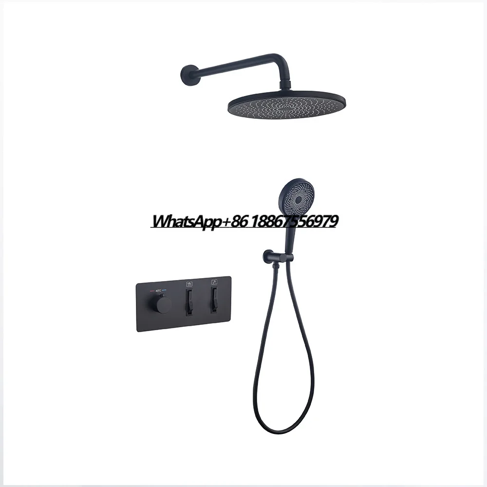 

Concealed In-Wall Bathroom and Shower Faucets with Soft Spray Pattern Constant Temperature Wall-Mounted Shower Bath