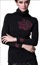 3PC/Lot Bling Flower Appliques Hotfix Rhinestone Transfer Motifs Iron on Crystal Design Patches Glittering DIY Craft Supplies