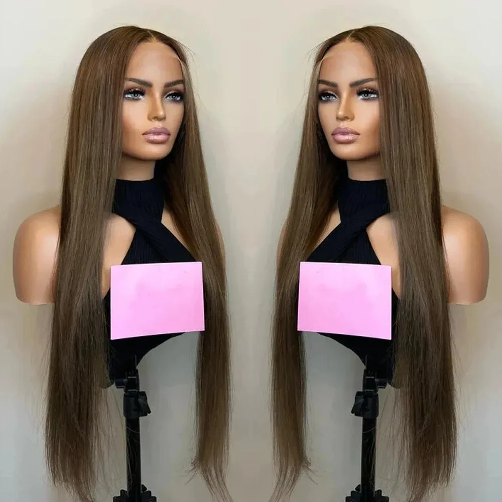 13X4 브라운 가발 바디 웨이브 레이스 프론트 가발 투명 HD 레이스 프론탈 가발 합성 고품질 데일리 파티웨어 코스프레 할인 판매