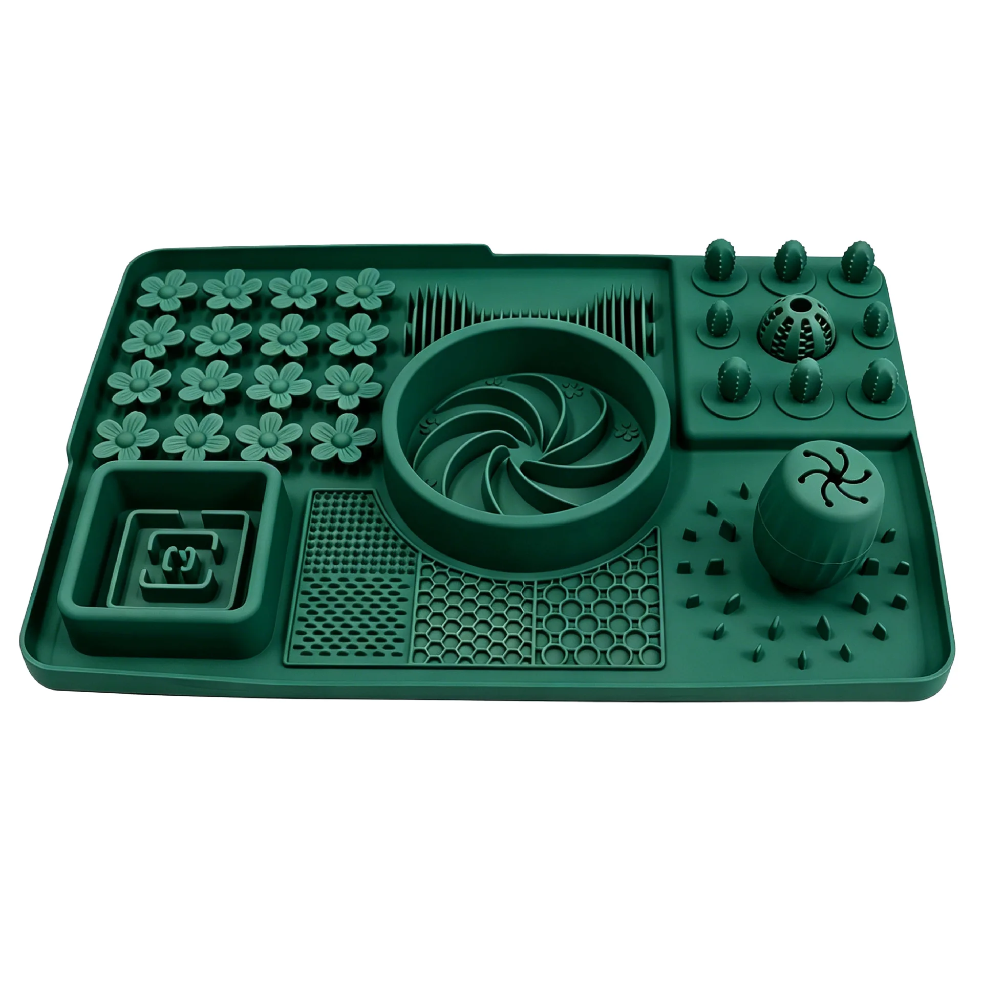 Large silicone pet slow food bowl anti-choking suction cup non-slip dog slow food plate multi-functional dog licking pad