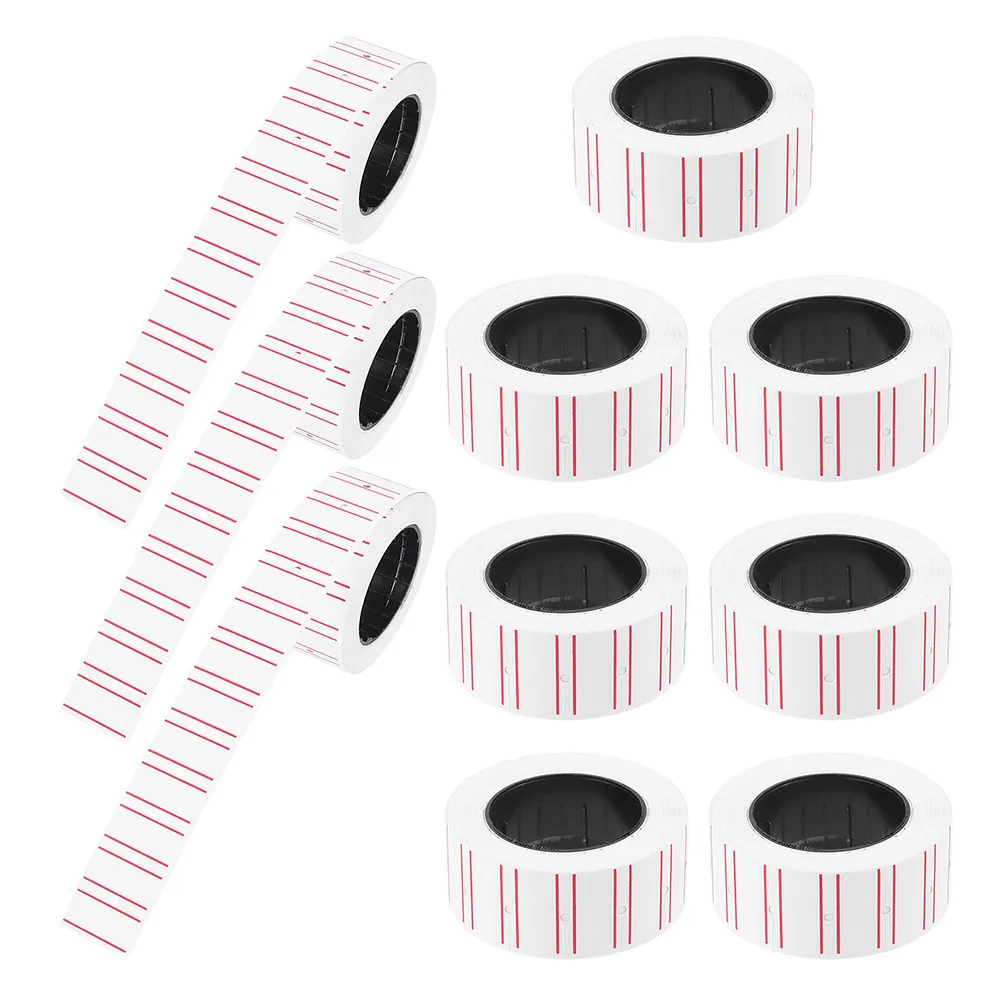 

20 рулонов этикеток-ценников на прочной самоклеящейся основе для коммерческого использования, розничной торговли и маркировки товаров