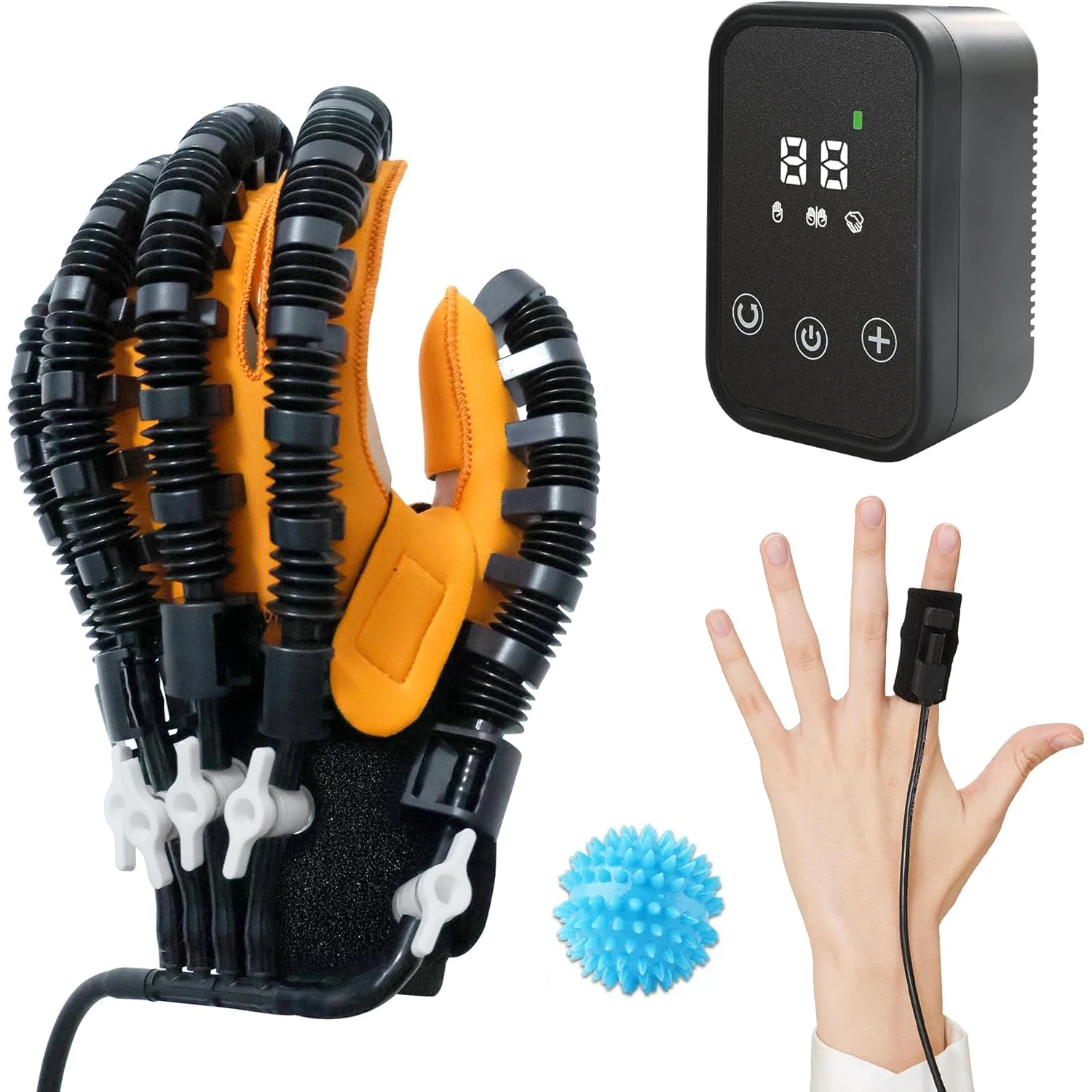 

Реабилитационная перчатка-робот для восстановления функций кисти, тренажер для пациентов с нарушениями функций рук, для облегчения состояния после инсульта и снятия судорог пальцев.