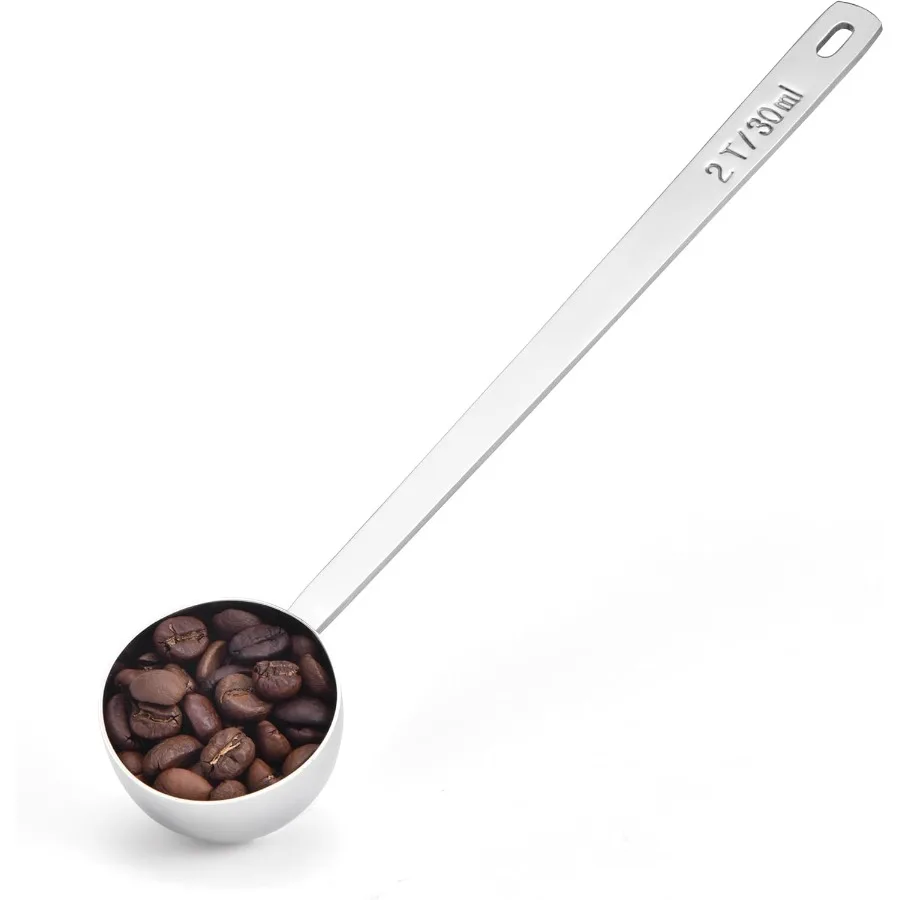 

Кофейная ложка с длинной ручкой и дизайном из нержавеющей стали размером 8,6 дюйма для точного измерения кофейных зерен, кофейного порошка и