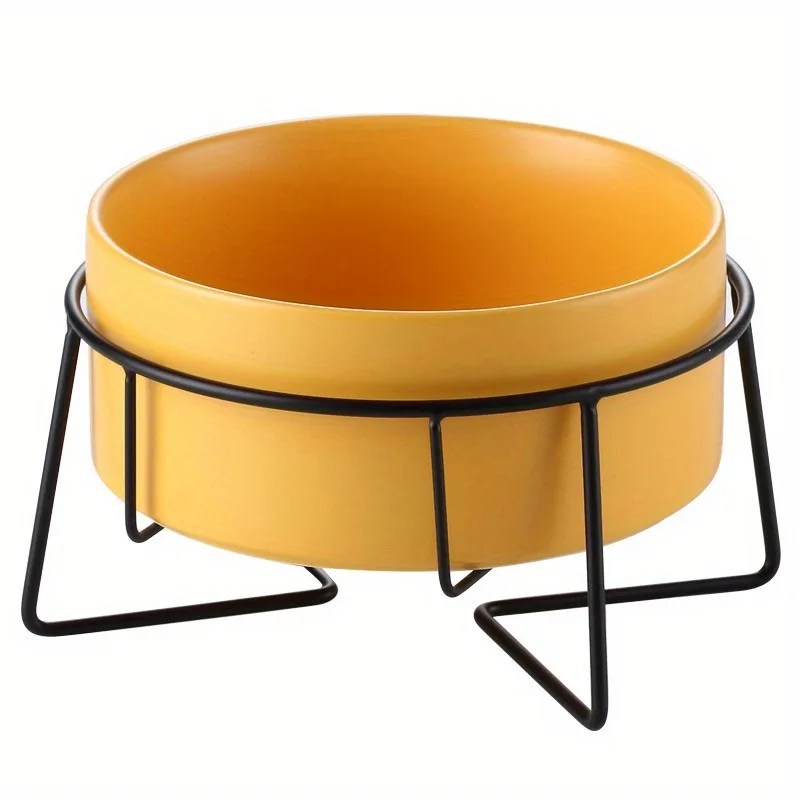 Cat Food Water Bowls with Stand Ceramic Pet Feeding Accessories Cats Small Dogs Eat Drink Supplies Puppy Feeder Ceramic Bowl