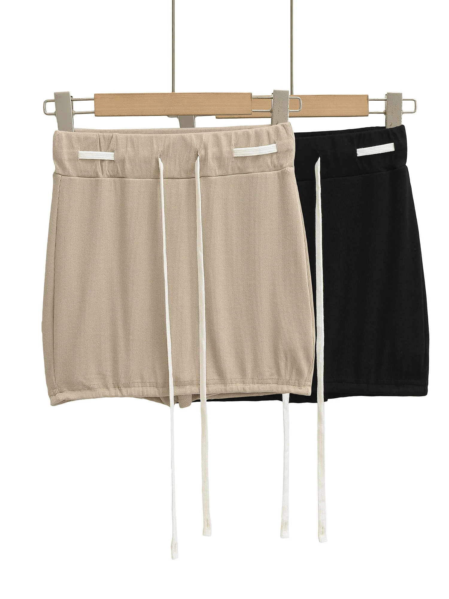 ارتفاع الخصر Dstring مثير فتاة حار تنورة التخسيس عارضة مكافحة الضوء الشارع Sle محبوك Bodycon ort تنورة