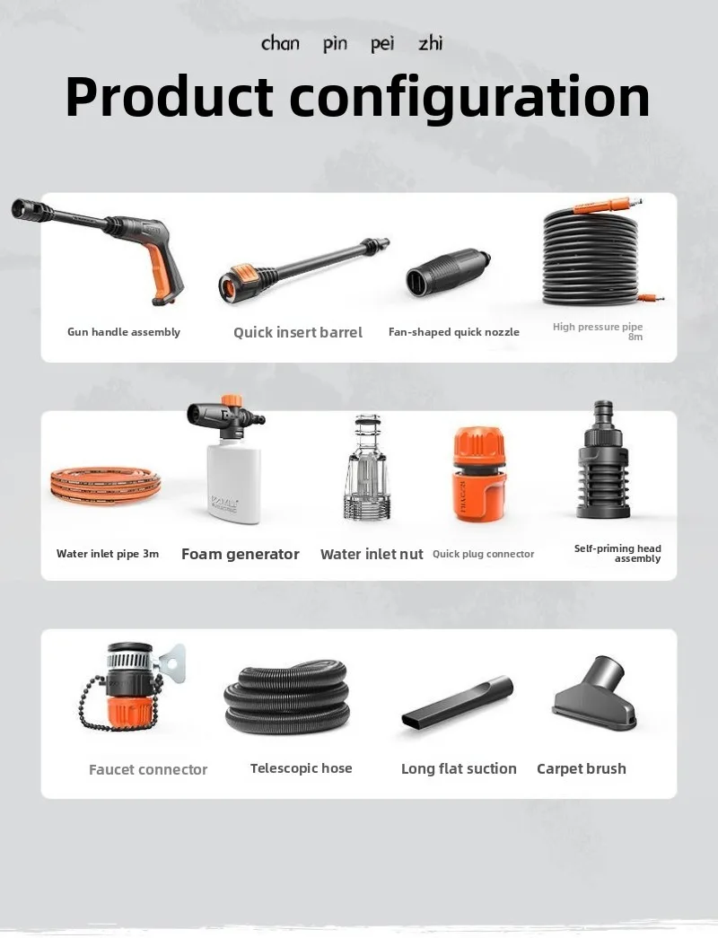 Tragbarer Autowasch-Artefakt, Autowasch-Staubsauger