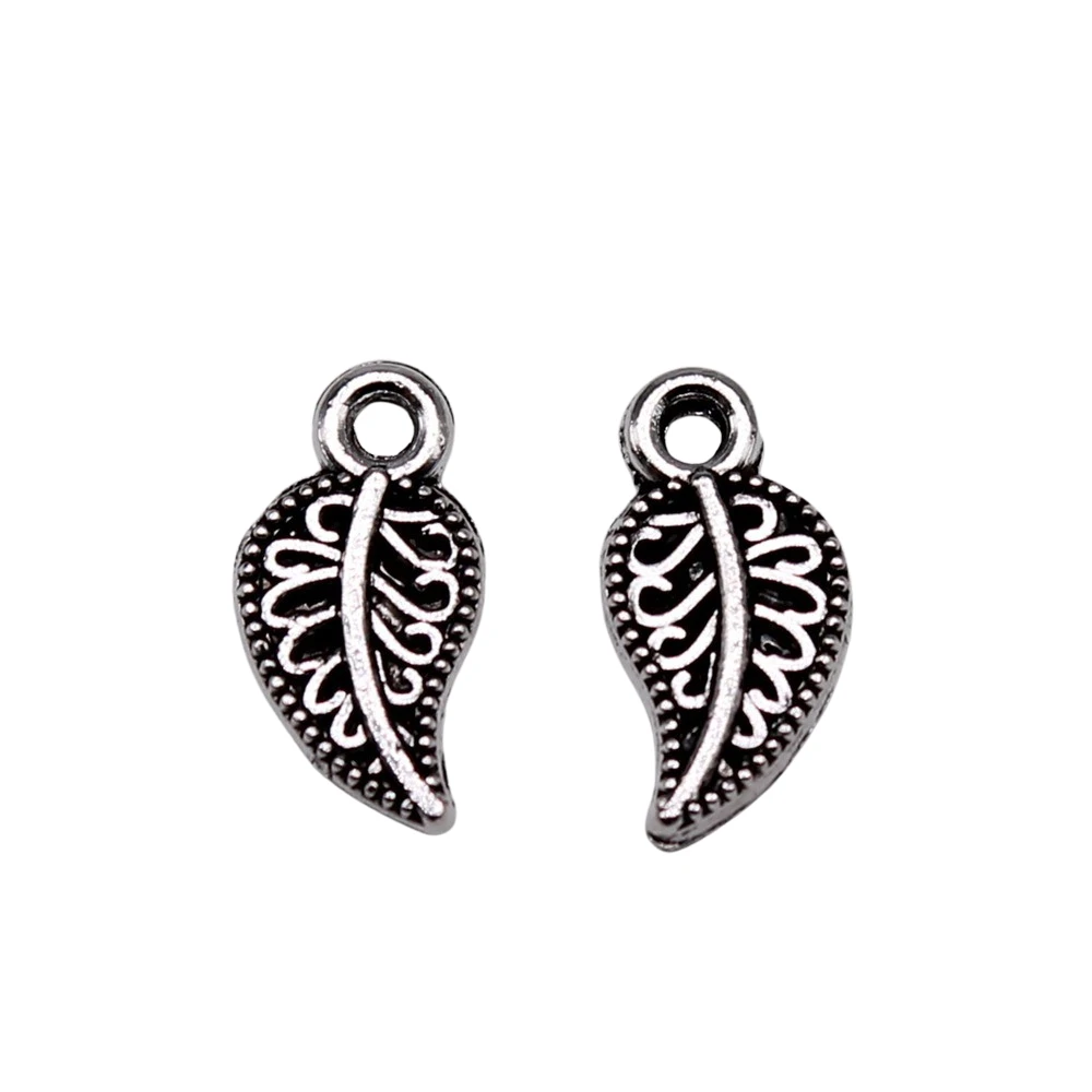 40pcs Leaves Charms for Jewelry Making