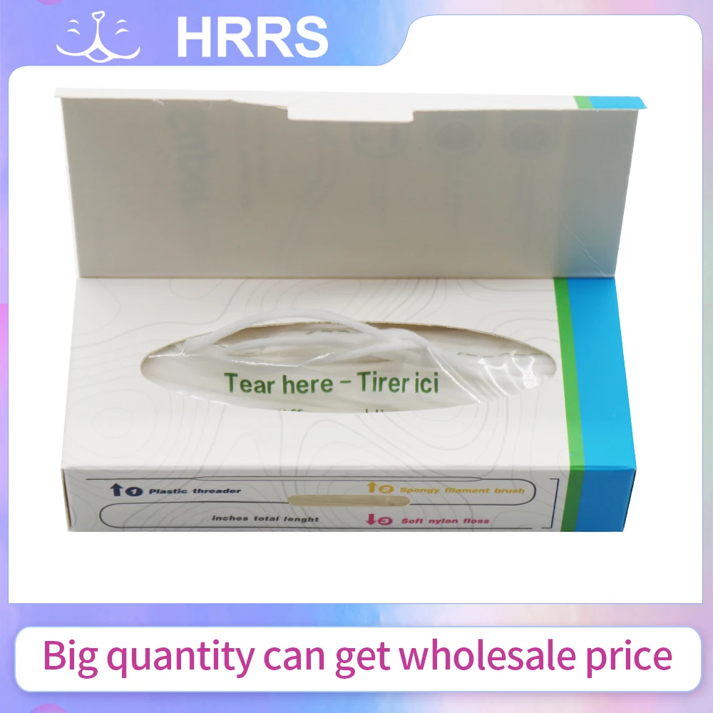 HRRS Dental Floss Threaders Tooth Flossers For Orthodontic Braces Bridge Implant Hoop Threading Braces Oral Clean