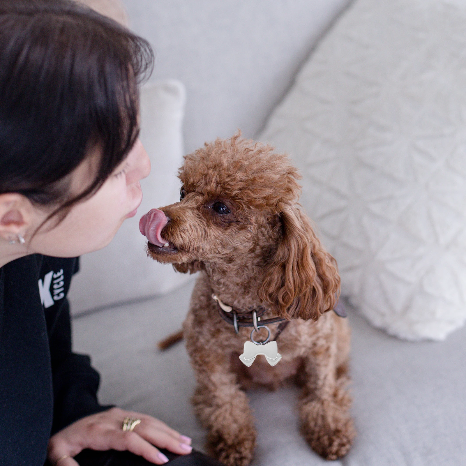 

10Pcs Dog Name Tags Bow Shape Stainless Steel Id Tags for Cats Puppies Engraving Blank Dog Id Tag Puppy Name Tag