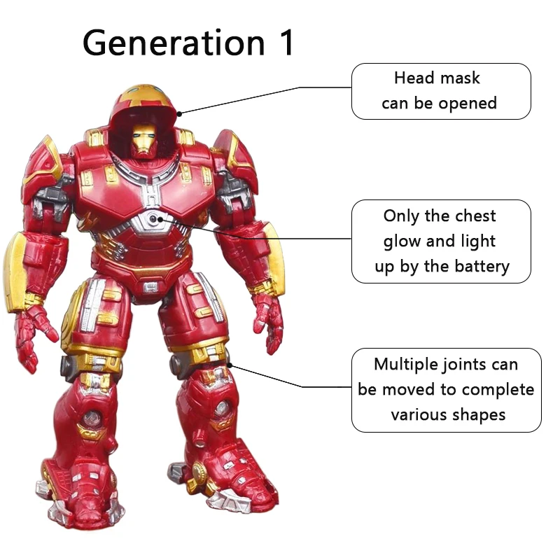 Marvel Infinity War Superhero Iron Man Hulkbuster Hulk Buster Action Figure Collection Doll Christmas Gift Toys For Boy Children