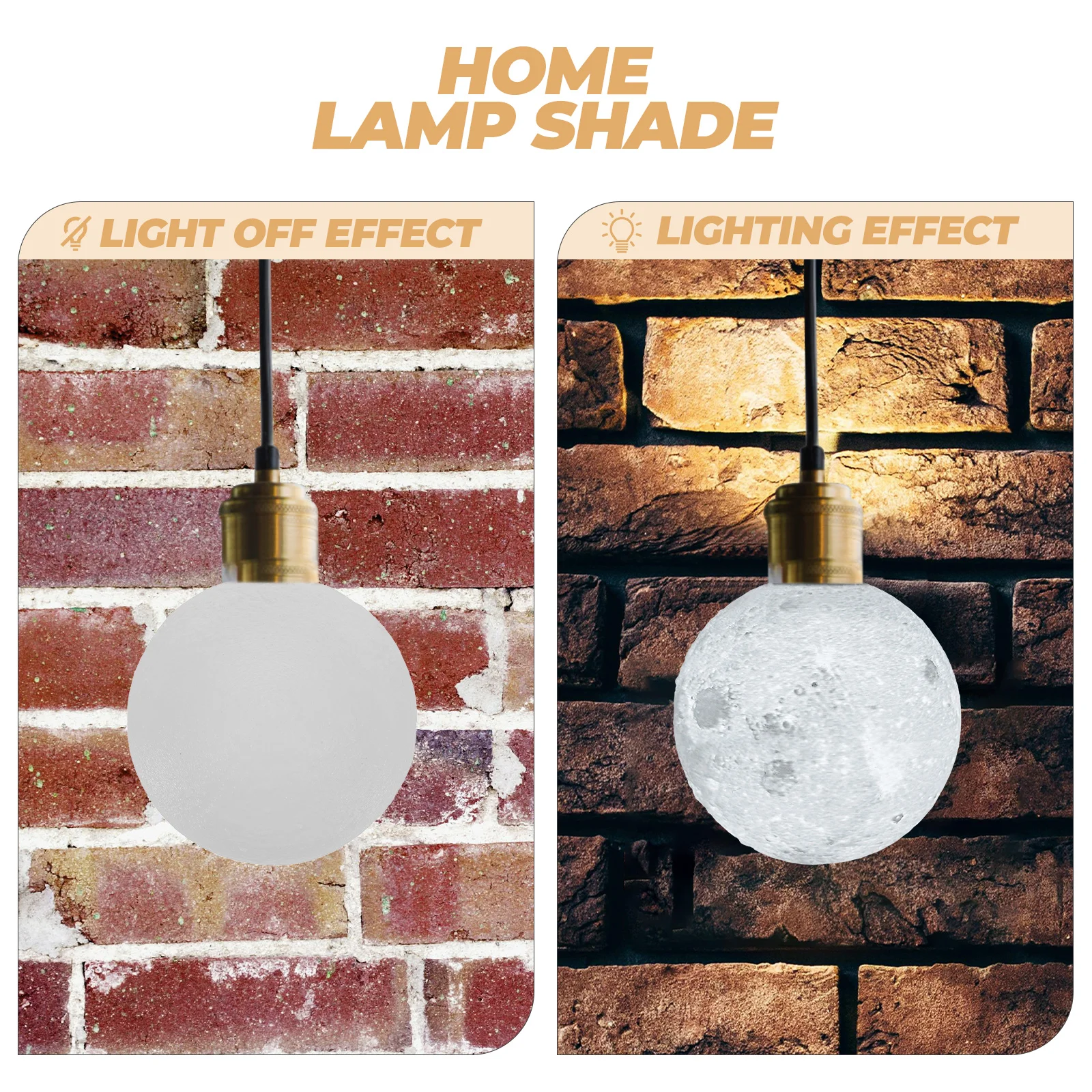 

3D Printed Round Cover Home Replacement Plastic Shades 3D Printing Moon Lamp Lampshade Ceiling Light Simple Creative Lampshade