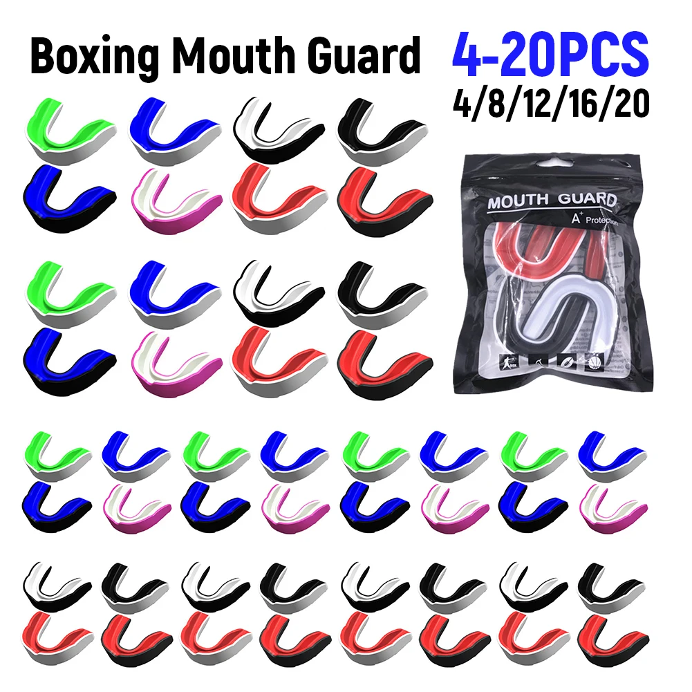 20-4 قطعة حامي الفم الملاكمة اللثة درع واقي الفم سليم صالح الرياضة واقي الفم لكرة القدم المصارعة الهوكي لاكروس الملاكمة أجزاء