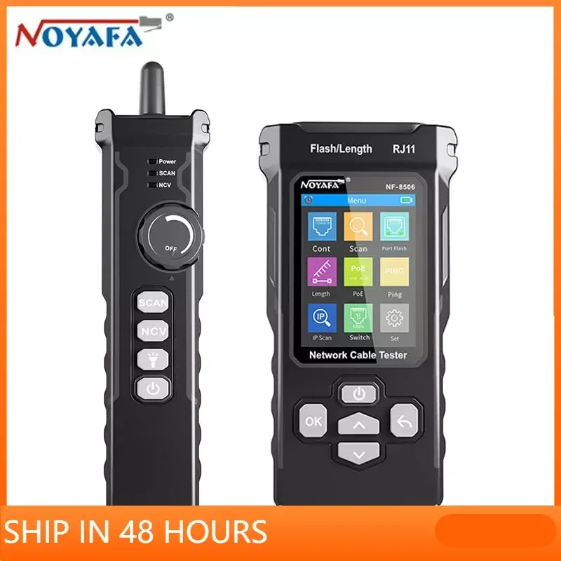 

NOYAFA NF-8506 LCD Digital Network Cable Tester Rechargeable Network Line Finder Wire Tracker Network Cable Tester