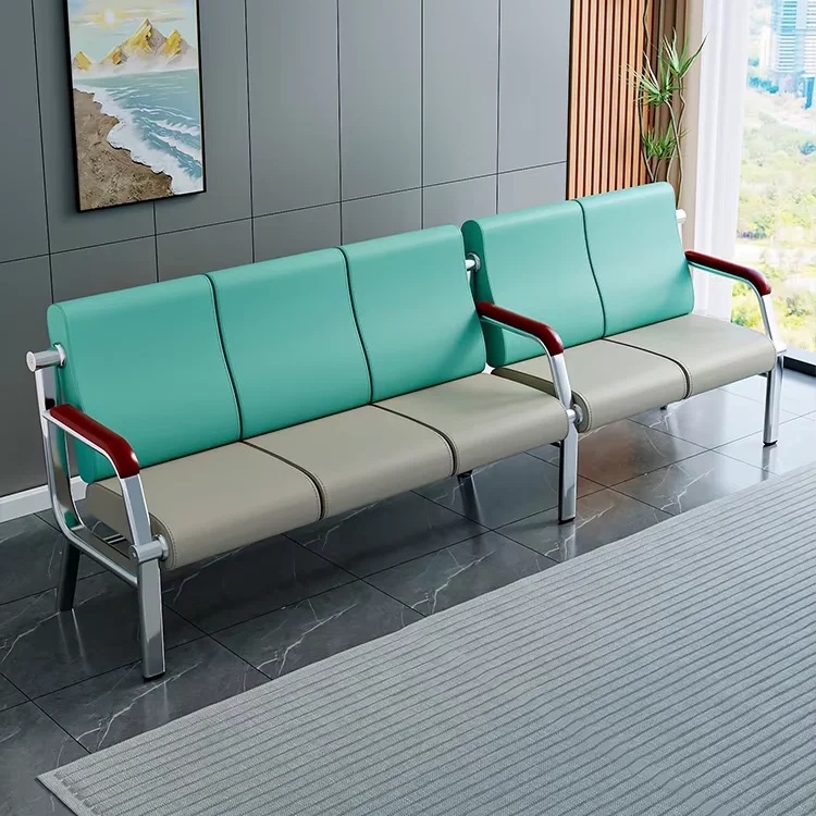 

Three-Seater Airport Waiting Room Chair Stainless Steel Row Sofa Public Seating for Medical & Bank Durable Metal Material