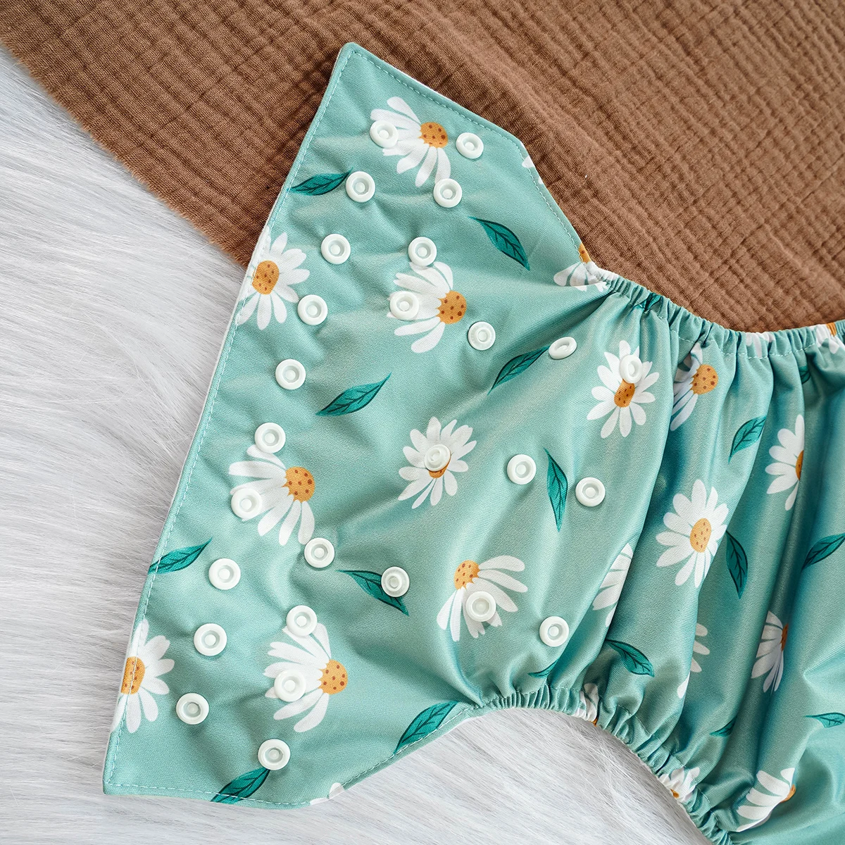 HappyFlute حفاضات جيب للأطفال على الموضة 3-15 كجم قماش سويدي فائق النعومة داخلي قابل لإعادة الاستخدام وقابل للغسل وصديق للبيئة #4