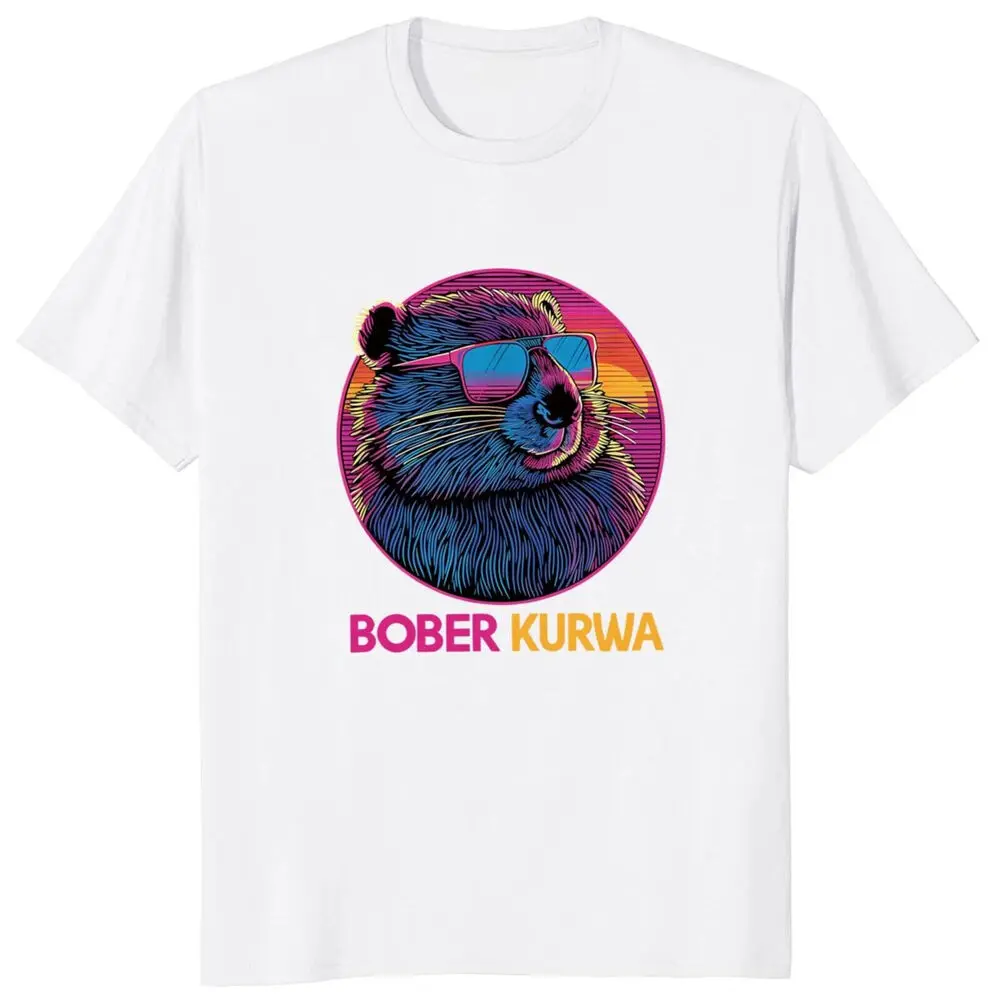 

Горячая Распродажа! Забавные футболки Bober Kurwa, ретро футболки унисекс с мемами, одежда с аниме рисунком Y2K, лето