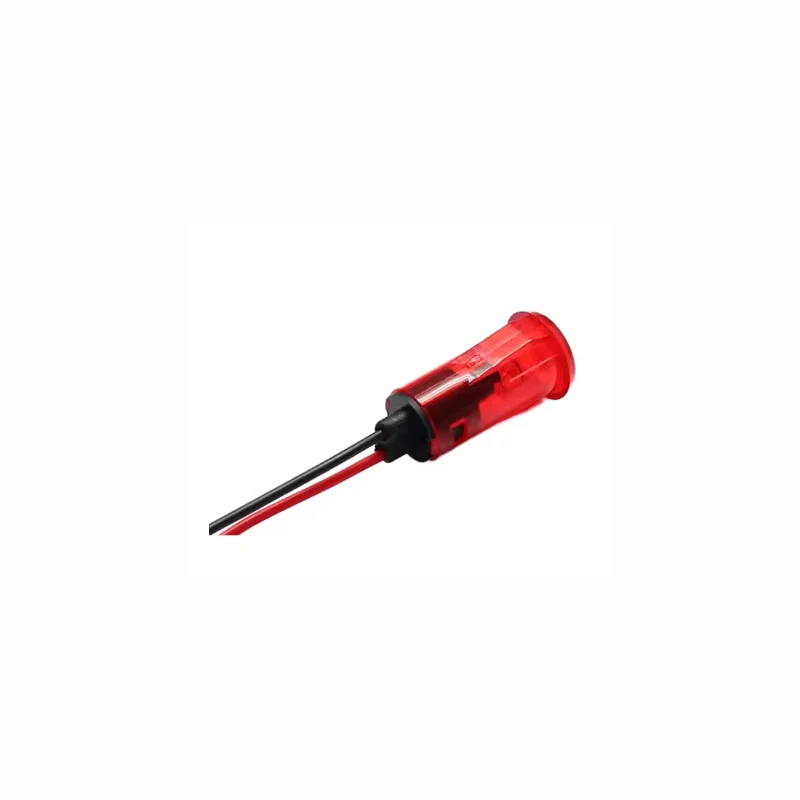 14mm Plastic LED Indicator Light with Wire Clip - 12V/24V