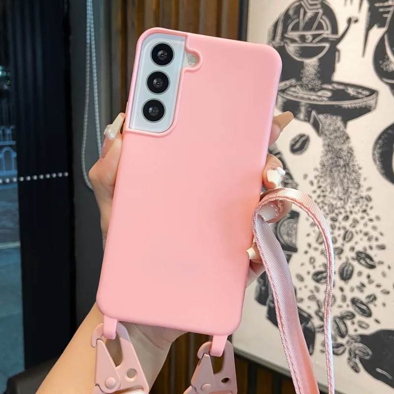 Schutzhülle mit Trageriemen für Samsung Galaxy A54 A36 A17 A55 A16 S24 Ultra S26 S23 FE S25 Plus, Schulter-Crossbody-Lanyard-Halsband, Silikonhülle – Detail 16