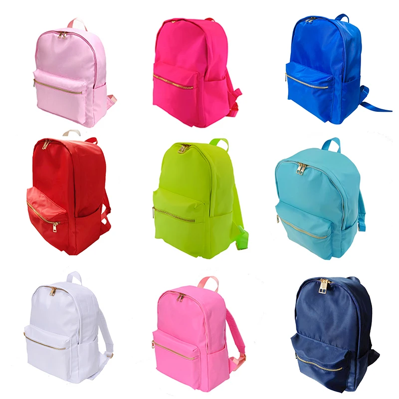 High Quality New Waterproof Nylon Women Backpack Female Travel Bag Backpacks Schoolbag for Teenage Girls Solid Color Bookbag